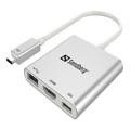Sandberg USB-C HDMI USB Adaptér – biela