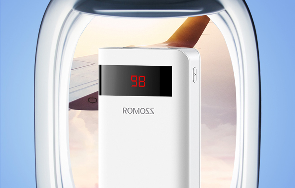 Romoss Sense6PS Pro 30W Power Bank 20000mAh - USB-C, 2x USB-A - White